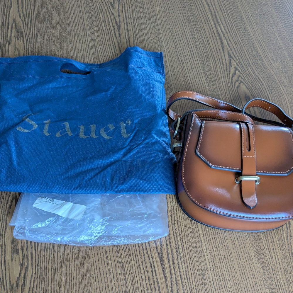 Stauer NEW Saddle Blair leather purse retired and vintage rare bag, dust bag